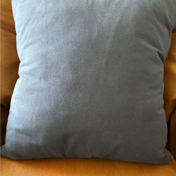 Fairy embroidered reading pillow. Navy blue and purple polka dot. - Picture 4 of 4